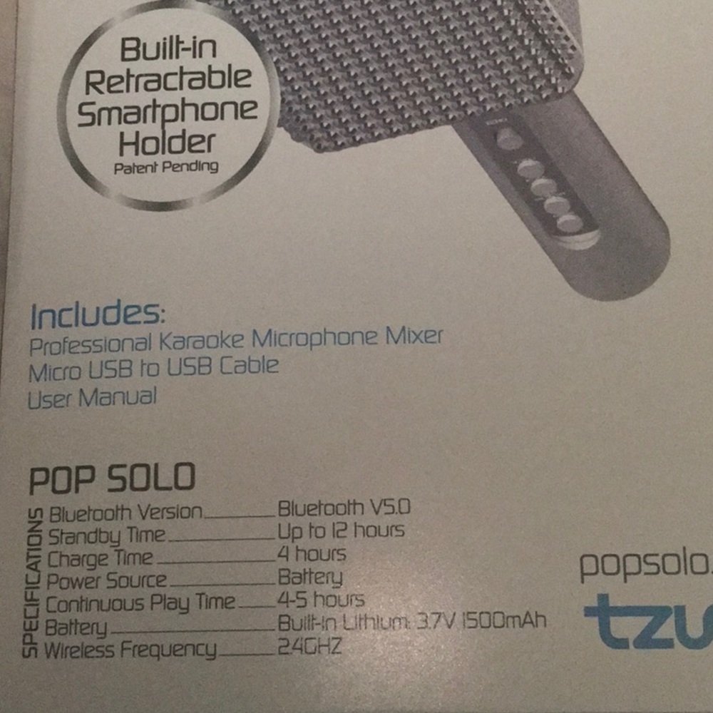 Pop Solo Gem Edition Karaoke Microphone and Speaker - Picture 10 of 10
